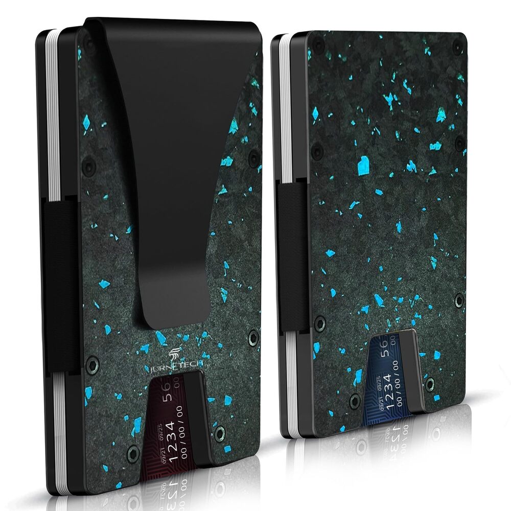 7427 Magnetic Carbon Fiber Slim Wallet with Money Clip Airtag, RFID